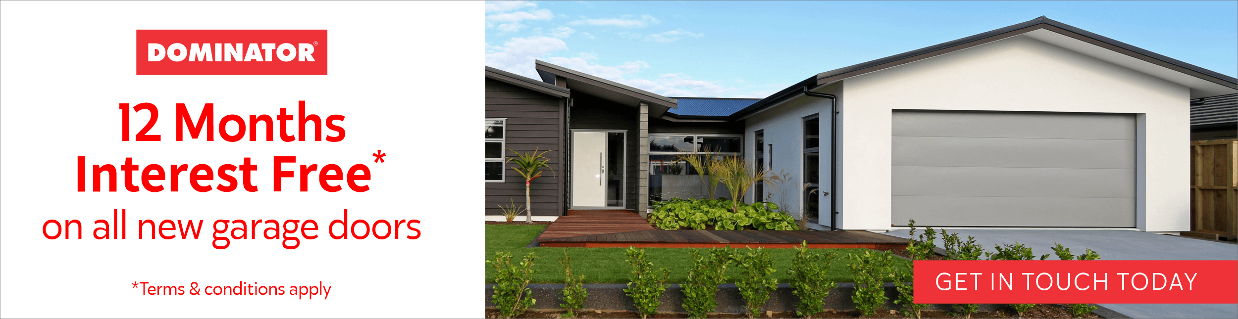 Dominator Garage Doors & Openers 12Month Interest Free
