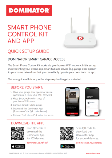 Download the Dominator NEW APP HUB Setup Guide